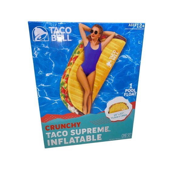 Taco Bell Crunchy Inflatable Pool Beach Float Lounge NIB - Picture 1 of 6
